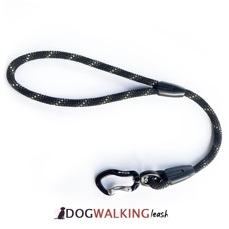 Повідець вудличка для собак Dog Walking PRO 50 см 9 мм хакі