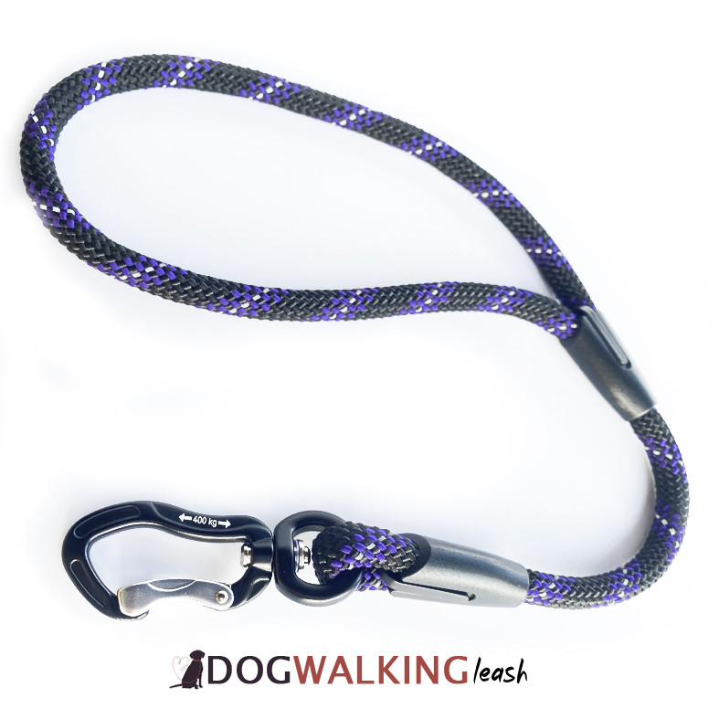 Повідець вудличка для собак Dog Walking PRO 50 см 9 мм лаванда