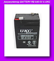 Аккумулятор BATTERY RB 640 6V 4A UKC,Свинцово-кислотные батареи,Аккумулятор в авто! Полезный