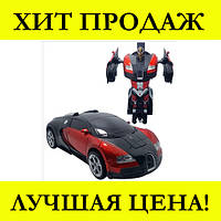 Машинка Трансформер Bugatti Robot Car Size 18 Красная! Полезный