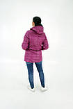 Жіноча демісезонна куртка з накладною кишенею, модель Юлія, вишнева, розмір 48, фото 2