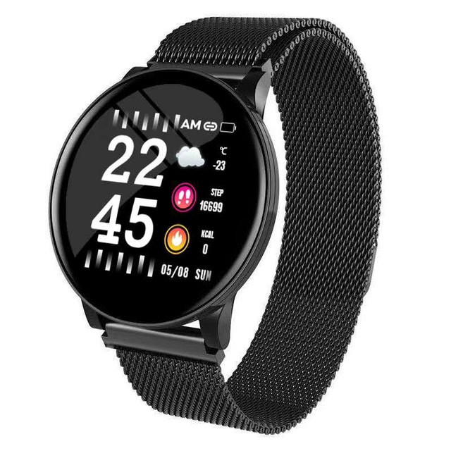 Фітнес-трекер Fitness Tracker W8 з ЕКГ і пульсометром (Чорний)