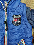 Куртка жилет демісезонна на хлопчика, флісова підкладка, розмір/ зріст 104 см., фото 3