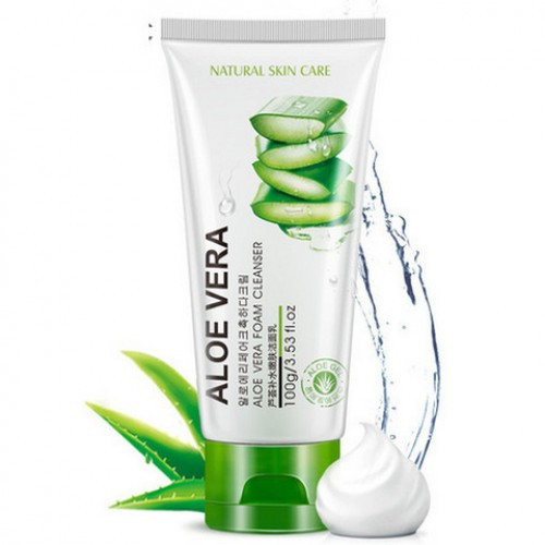 Пінка для вмивання обличчя з алое вера ROREC Aloe Vera, 100мл