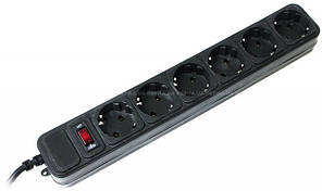 Мережевий фільтр чорний PowerCube SPG3-B-15, 5 розеток, 4,5 метра,