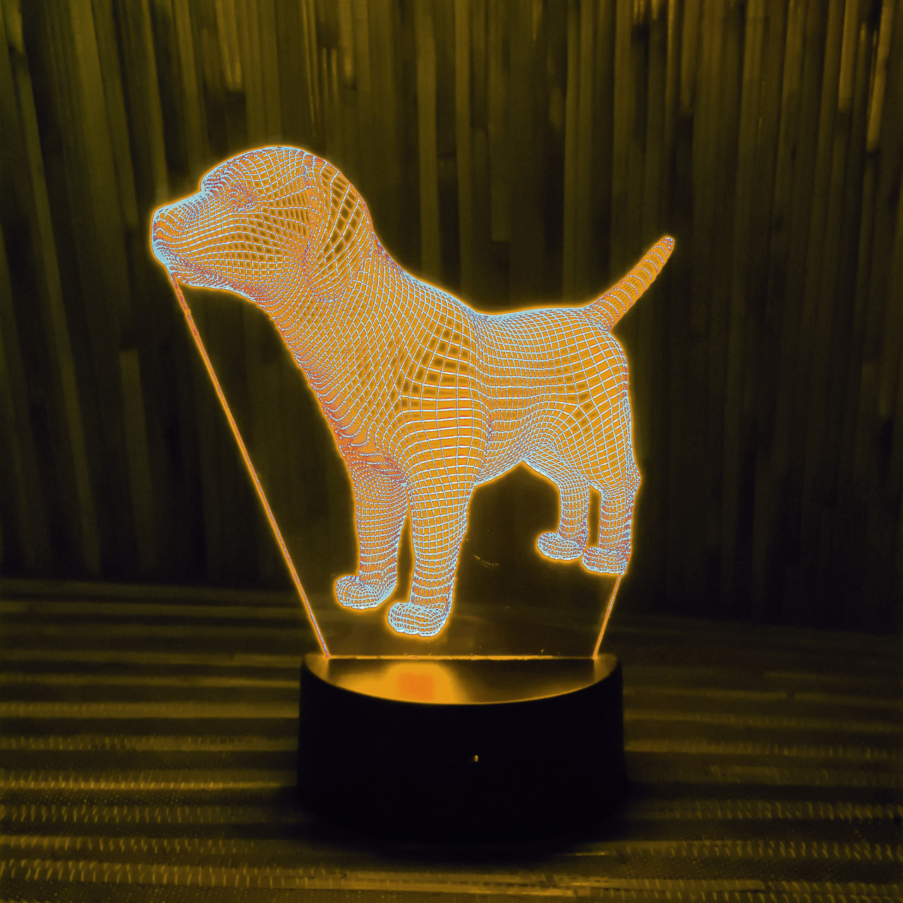 Світильник-нічник собака жовтий AVA-000062
