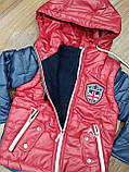 Куртка жилет демісезонна на хлопчика, флісова підкладка, розмір/ зріст 98 см., фото 4