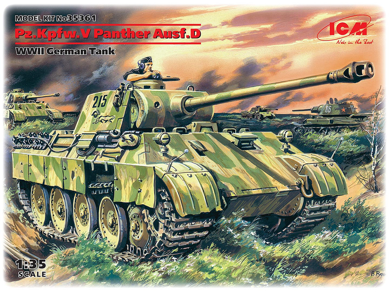 Pz.Kpfw. V Panther, Ausf. D. Збірна модель німецького танка. 1/35 ICM 35361