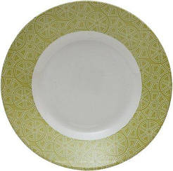 Тарілка глибока LUMINARC Medicis 230 мм Колір білий з зеленим візерунком 9953n