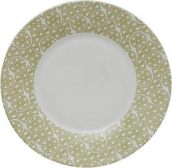 Тарілка обідня LUMINARC Medicis 280 мм Колір білий з зеленим візерунком 9951n