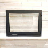 Дверцята для каміна зі склом Hetta Mia 450*600 - гладка рама