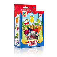Дитяча гра мій маленький світ на магнітах VT3106, 4 види  "Овочі,фрукти"VT3106-11(укр)
