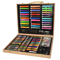 Дитячий набір для творчості MK 2455 у дерев'яній валізі