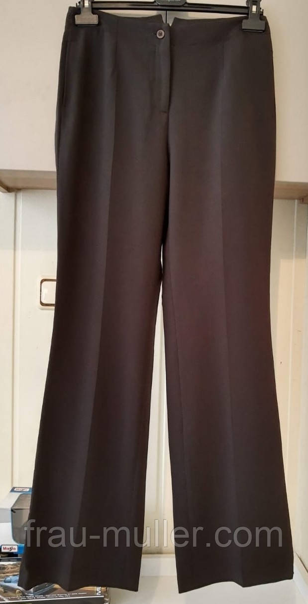 Штани класика коричневі з вовняної тканини Solar, фото 1