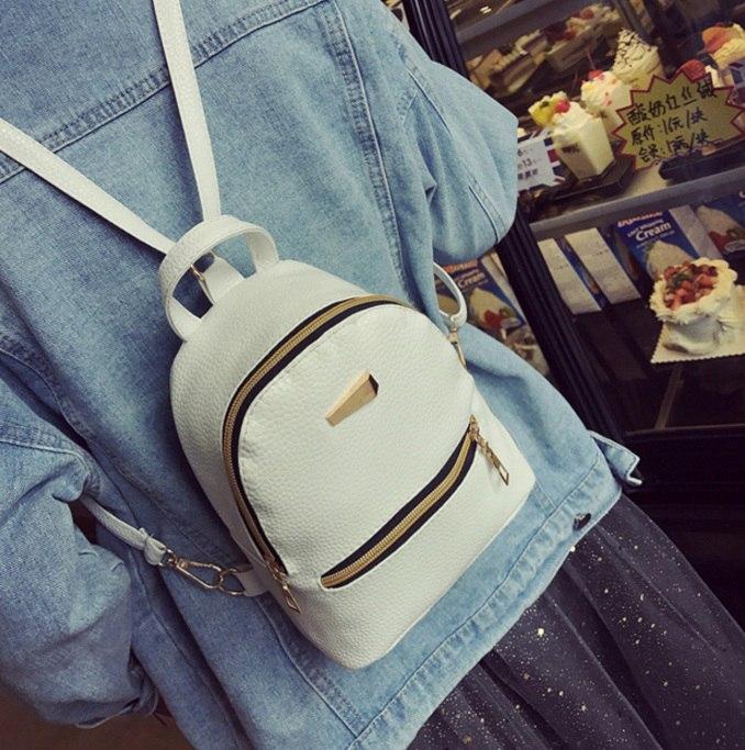 Женский маленький мини рюкзак рюкзачок сумочка портфель серый - фото 2 - id-p1343049182