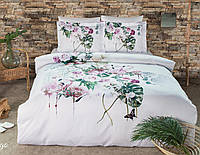 Комплект постельного белья Tivolyo Home Flamingo Double сатин семейный белый