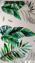 Вінілові наклейки на стіну, на вітрину, шафи "Більке зелене листя" 102 см*66 см (лист 60*90 см), фото 3