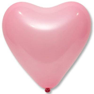 E 12" серце/143 пастель рожевий pink. Кулі повітряні латексні 14 лютого