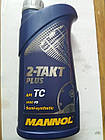 Олія 2T 1л напівсинтетика для мототехніки 2-Takt Plus API TC (фірма MANNOL)