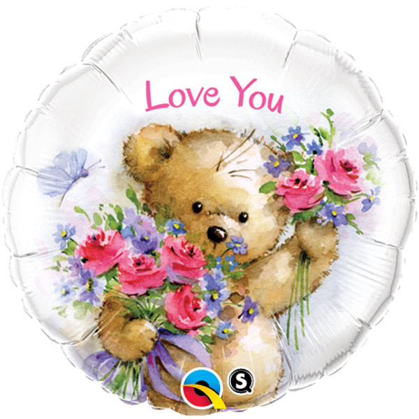 Q 18" Love You Bear Balloon. Куля фольгована Ведмедик. Я люблю тебе