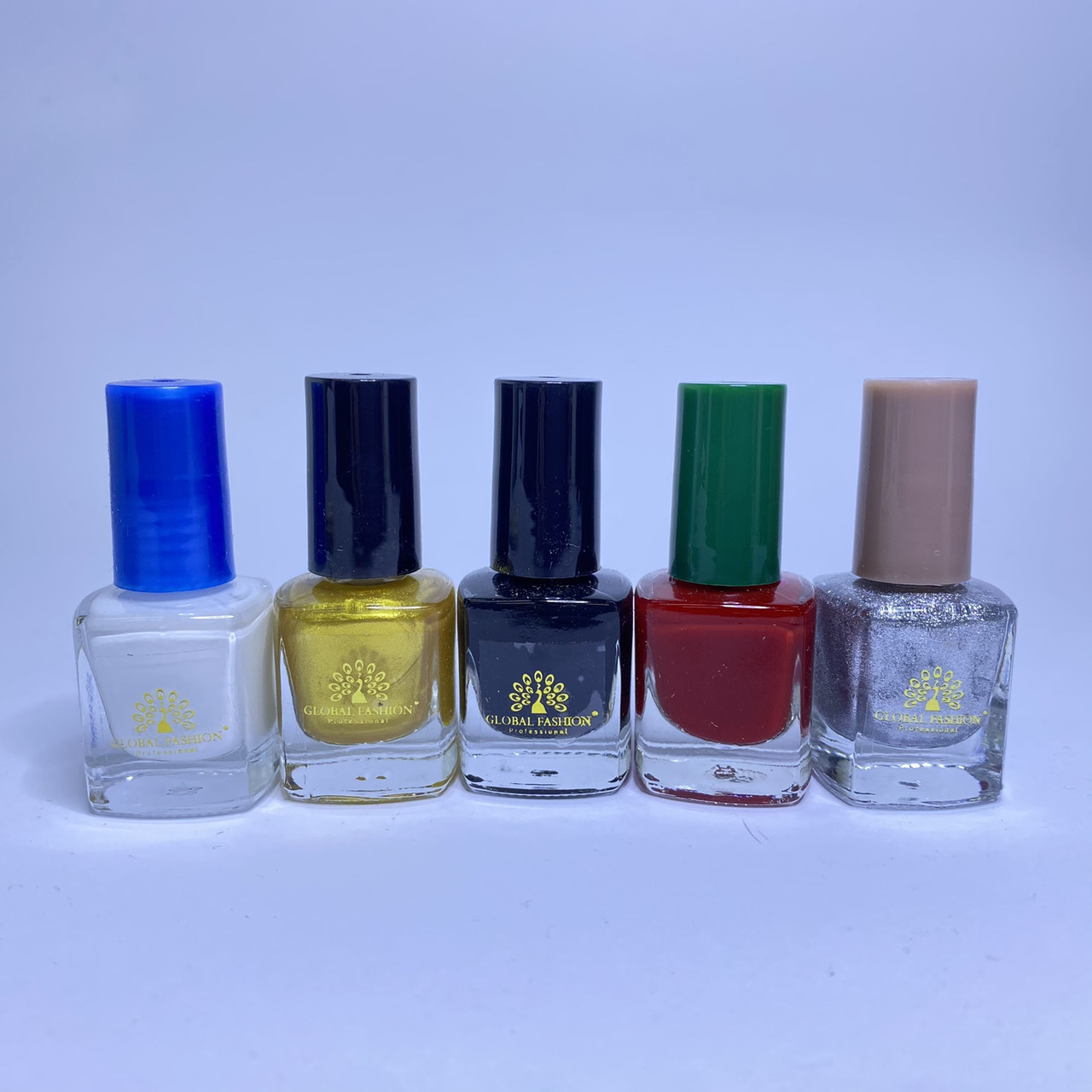Набір лаків для стемпінгу Global Fashion по 7мл 5 шт