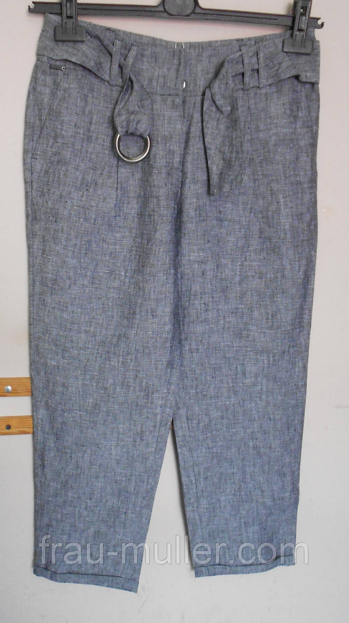 Штани льон сіро-блакитні 7/8 Solar, фото 1