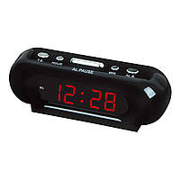 Настінний годинник з підсвічуванням VST 716 red, електронний годинник, будильник, настільний годинник, фото 1