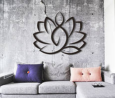 Деревянная картина Лотос 4