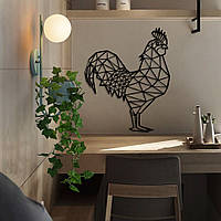 Деревянная картина Петух