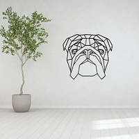 Деревянная картина Бульдог