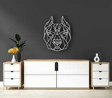 Деревянная картина Питбуль