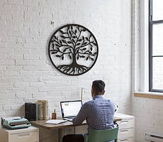 Деревянная картина Дерево в круге 2