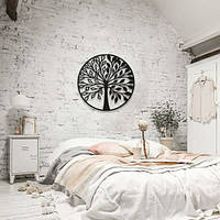 Деревянная картина Дерево в круге 5