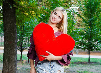 Плюшева подушка Серце 50 см.