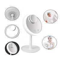 Настольное косметическое зеркало с подсветкой и вентилятором от USB Beauty Breeze Mirror , нажимай