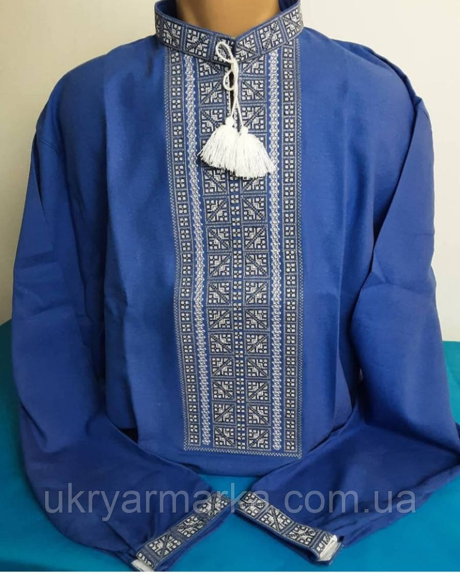 Вишита сорочка "Зірка Буковини" синя