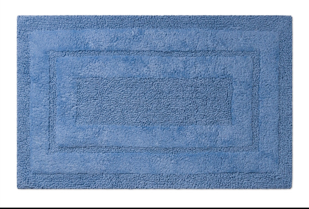 Килимок для ванної Sirio Mediterraneo , колір синій, бавовна 100%,РНР Італія, фото 1