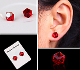 Магнітні сережки кубики фіолетові 1 шт., фото 9