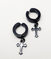 Сережки-обманки(без проколу) з нержавіючої сталі з шипами в стилі панк 2шт