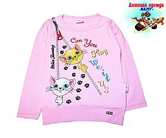 Батник дитячий для дівчинки "Кішка в змійці" (від 3 до 6 років)