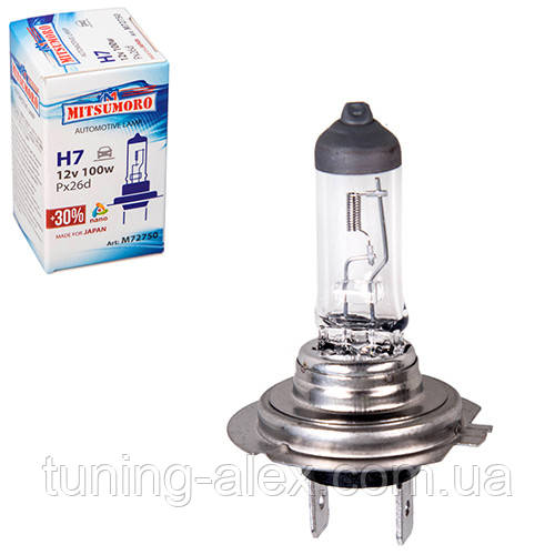 Купити Автолампи MITSUMORO Н7 12v 100w Px26d (ближній, дальній) (M72750 ...
