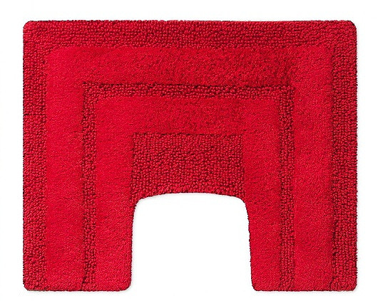 Килимок під унітаз Sirio carminio 50*40см, колір червоний, бавовна 100%, фото 1