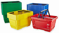 Покупательская корзина для супермаркетов 22 л салатовая все цвета
