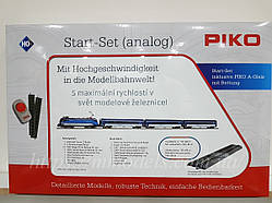 Дитяча Залізниця. Стартовий набір пасажирський потяг Таурус із 3 вагонами, масштаб 1/87 H0. Piko 57179