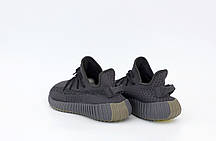 Чоловічі кросівки Adidas Yeezy 350 Black чорні, Повний рефлектив. ТОП Репліка ААА класу., фото 3