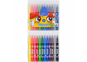 Фломастери-пензлик Marco Super Washable 12 кольорів (1633-12PB)