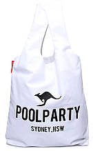 Коттоновая сумка POOLPARTY pool20-white белая