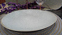 Тарелка Перепелиная овал 32,5х28,5 JM0961M керамическая тарелка