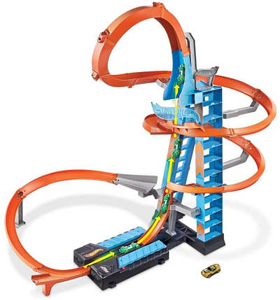 Моторизований трек "Вежа Небоскреб" Hot Wheels Sky Crash Tower Motorized Track, фото 2