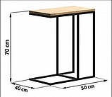 Придивний столик, приставний стіл із металу Стильний стіл Лофт, комп'ютерний стіл, фото 7